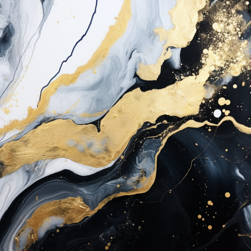 Acrylic Pouring Abstract Crystals