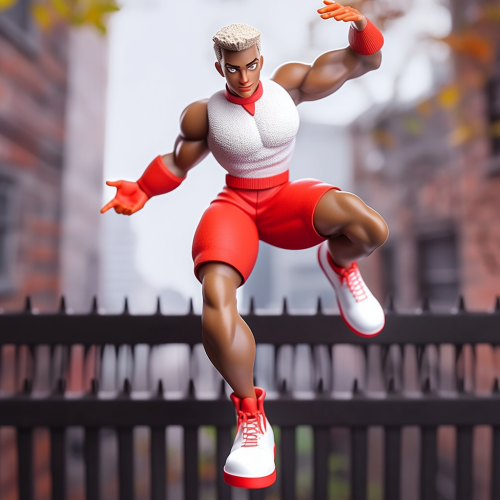 Androgynous African American Superhero with Super Strength