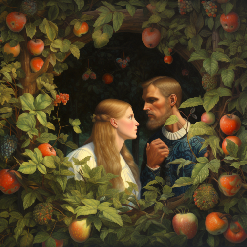 Adam and Eve conceal from God Adam and Eve conceal from God