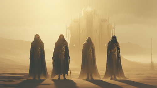 Adeptus Custodes Unit in Desert