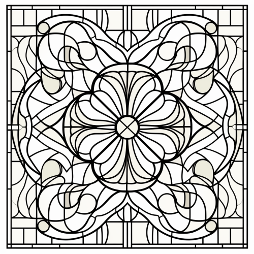 Adult Coloring Page Zendoodle Pattern