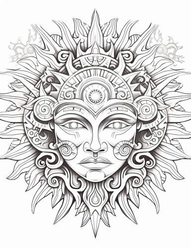 Detailed mandala coloring page for adults