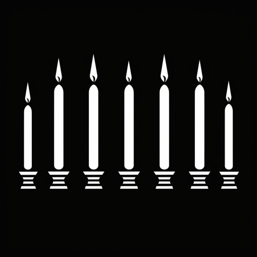 Advent candles graphic in minimalist style