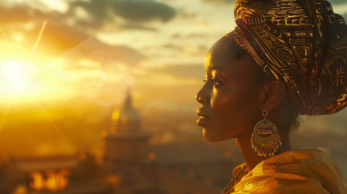 African queen palace kingdom view