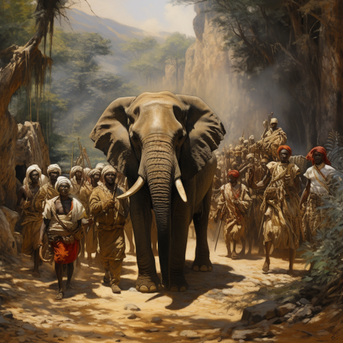 Africans shopping at a bustling market