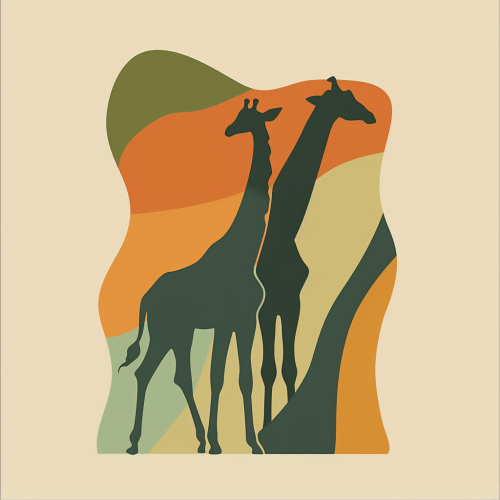 AI art exploration logo with puma and giraffe