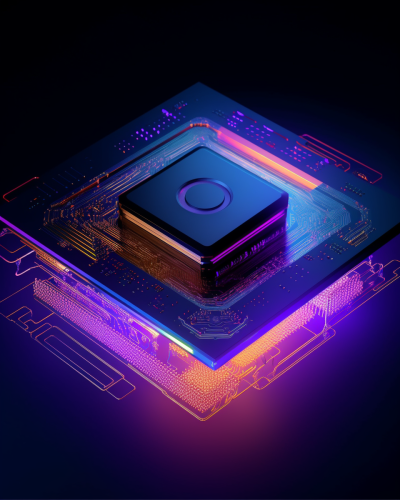 Abstract AI Floating in Space