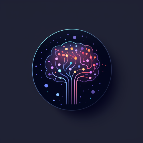 Minimalist AI and space icon