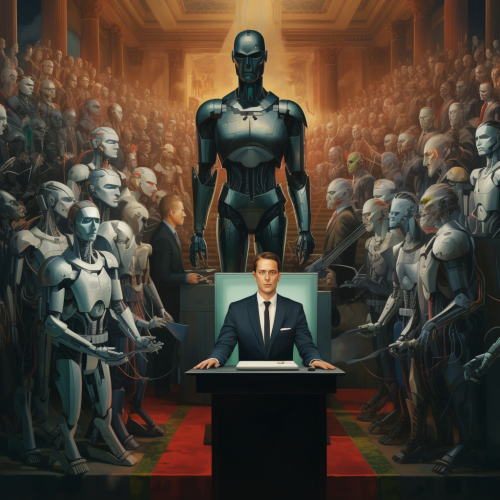 Illustration showcasing AI democracy in action Illustration showcasing AI democracy in action