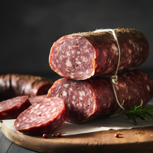 Slices of Salami Floating Through the Air