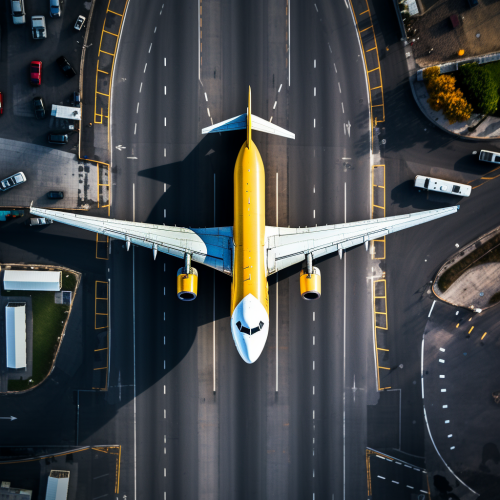 Airplane wing parking lot car