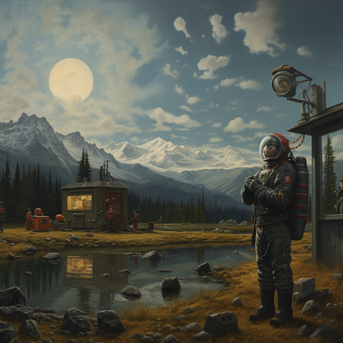 Alaska Watchmen in Majestic Natural Setting Alaska Watchmen in Majestic Natural Setting