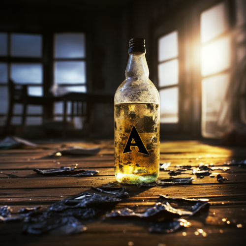 Young adult fighting alcohol addiction