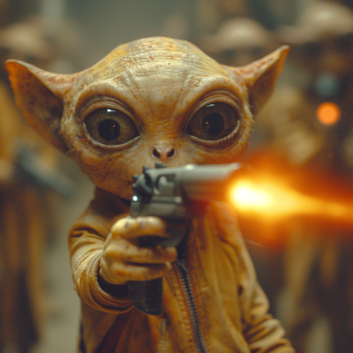 Alien Pickle Rick Laser Gun