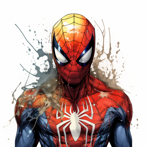 Amalgam superhero with Batman and Spiderman characteristics