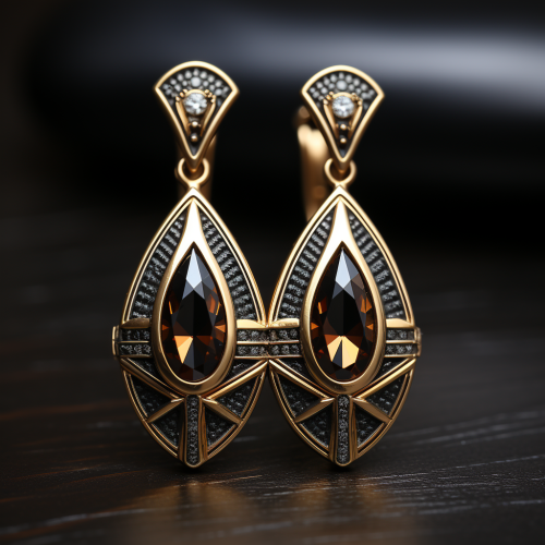 Stylish Ankh Symbol Earrings in Gold
