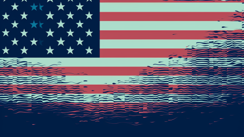 Retro themed American flag image