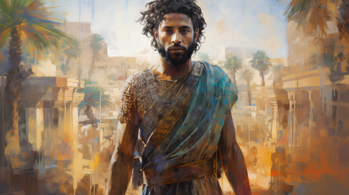 Painting of young Israelite man in Babylon