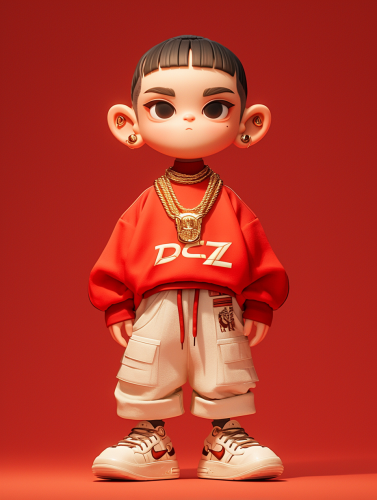 Chibi cartoon boy with clay material