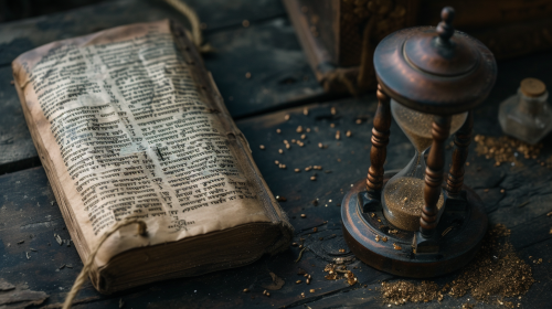 Ancient Hindu wisdom book illustration