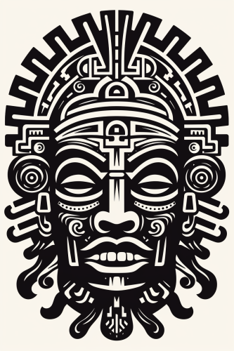 Ancient Mayan Flat Black Logo