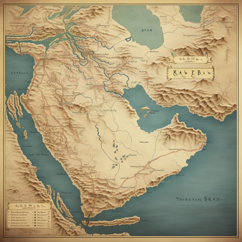Map of Ancient Mesopotamia with Rivers