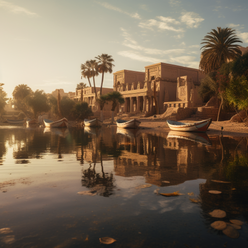 Serene waters of the majestic ancient Nile Serene waters of the majestic ancient Nile