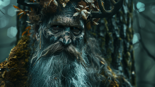 Scary Spirit God in Woods