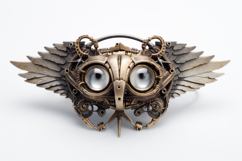 Mystical occult ring with closed eye and wings