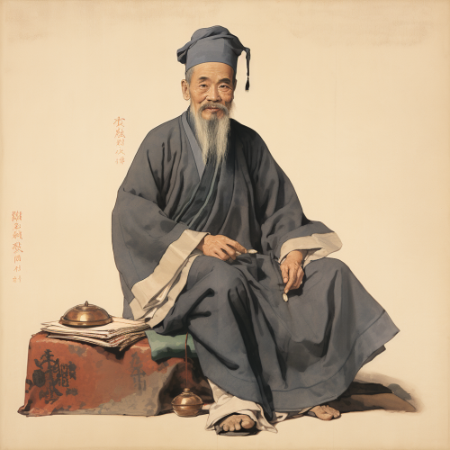 Kind and Wise Ancient Han Physician