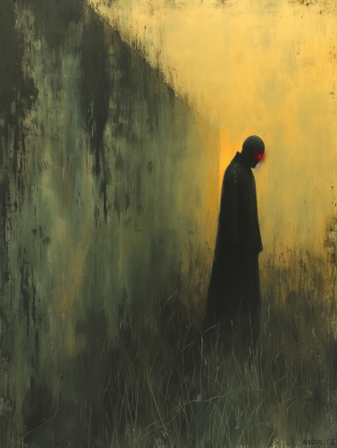 Android Goddess Painting in Foreboding Colors