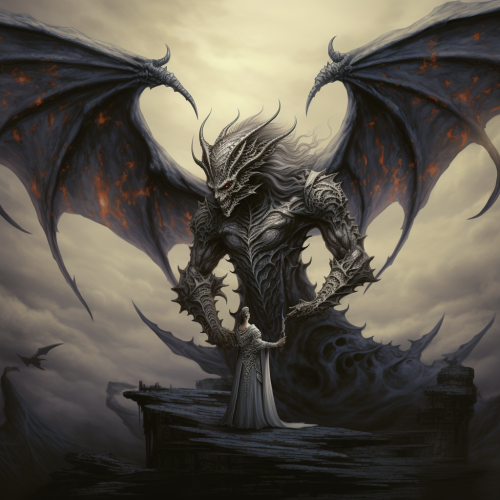 Angel Demon Style Art Dragon Picture Angel Demon Style Art Dragon Picture