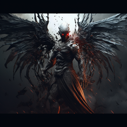 Gorgeous angel-demon split art Gorgeous angel-demon split art