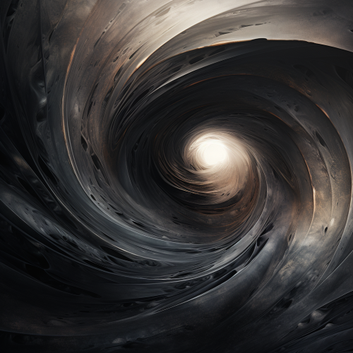 Abstract graphite and soot artwork on black background