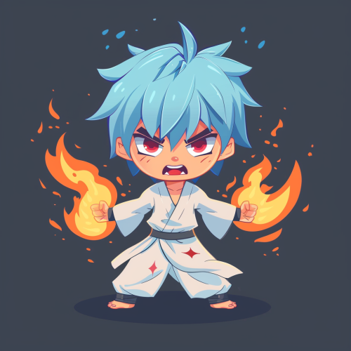 Anime Chibi Angry Fire Mage