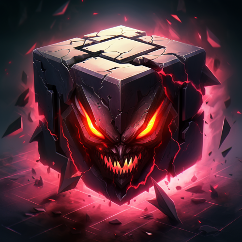 Angry Matrix Cube in League of Legends Artstyle