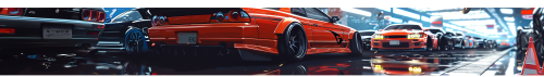 Anime Sport Cars Tradeshow Illustration