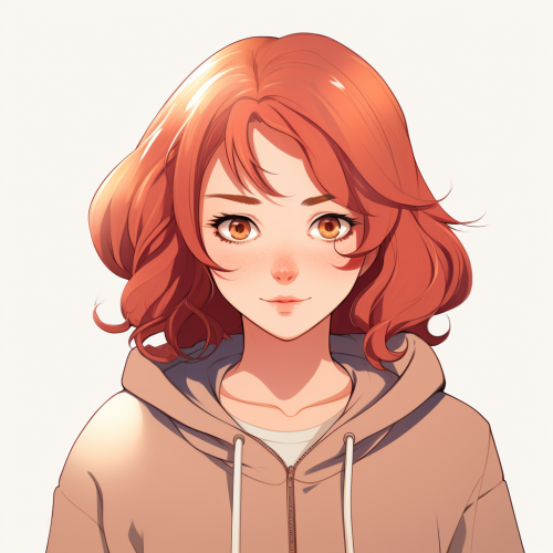 Anime Female Character Frontal View Illustration