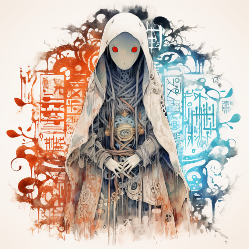 Anime ghost with manga-style drawing