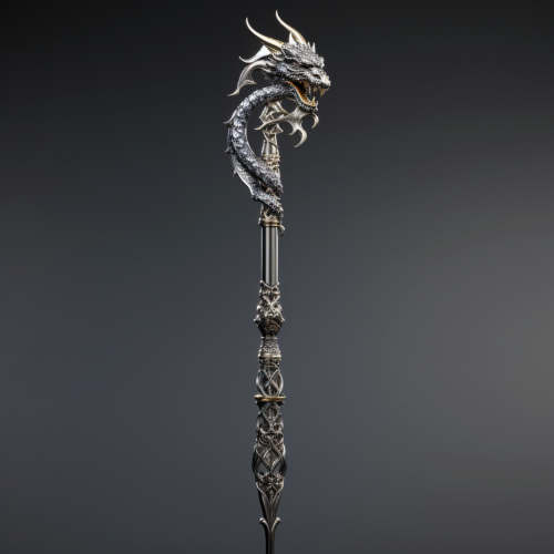 Anime Style Magic Staff Dragon