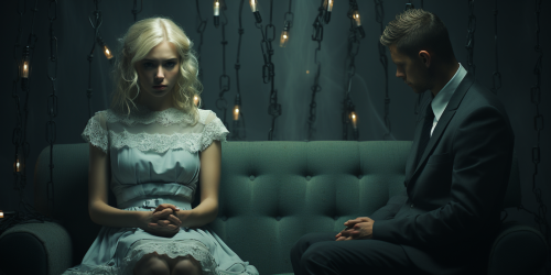 Woman overcoming anxiety during therapy session