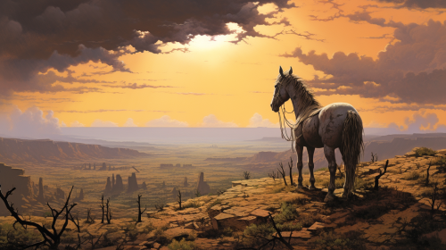 Donkey in Apocalyptic Australian Landscape