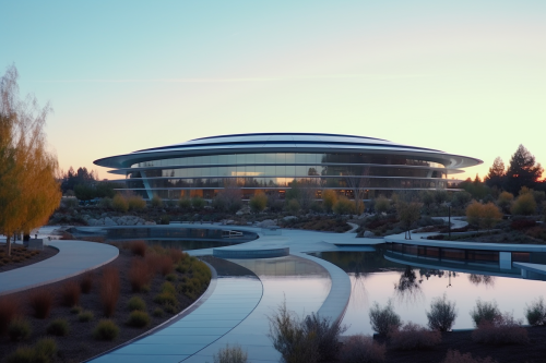Apple Park in Cupertino, stunning environment