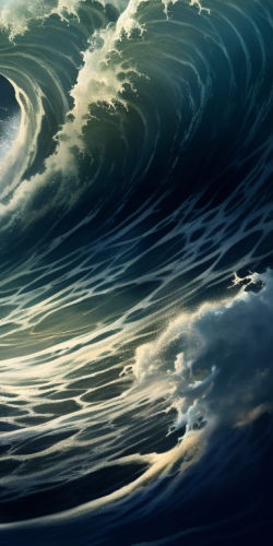 Typhoon approaching the sea with giant waves Typhoon approaching the sea with giant waves
