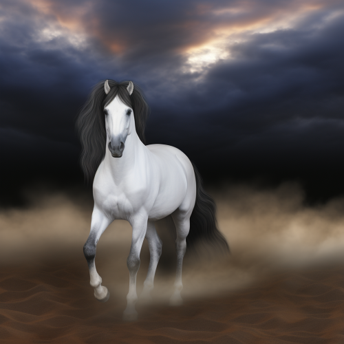 Beautiful Arabian horse running free