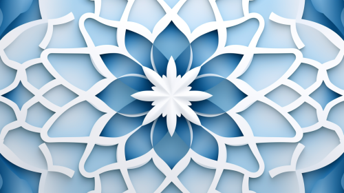 White and Blue Arabic Islamic Background