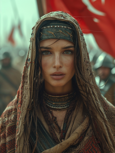 Arabic Female Warrior Ancient Battlefield Arabic Female Warrior Ancient Battlefield