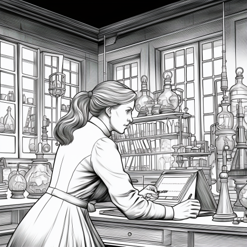 Archaeologist woman in science lab conducting research