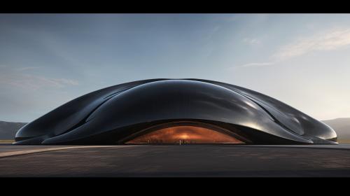 Imposing architecture of composite materials hanger