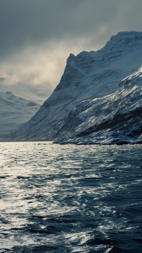 Beautiful arctic landscape during daytime